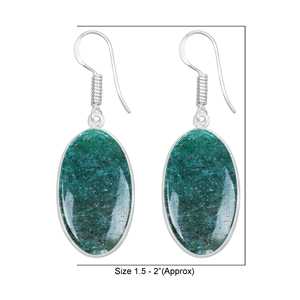 Boucles d'oreilles pendantes en argent plaqué avec pierre d'aventurine, design personnalisé, style mignon, bijoux de fête pour femmes, meilleur prix - Product Image 3