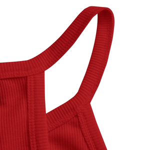 Débardeur côtelé dos nageur pour femme, sans manches, coupe ajustée, en maille extensible, décontracté, été, doux, respirant, séchage rapide, XL, usage quotidien - Product Image 3