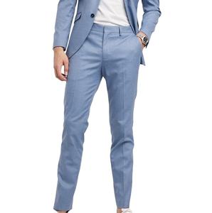 En blanco Slim Fit Straight Outerwear Works Dress Pant Fitness Vestido de algodón de alta calidad Business Formal Cotton Pants Transpirable - Product Image 1