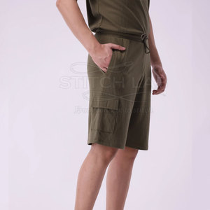 OEM Service Wholesale Custom LOGO Design 100% Cotton Solid Casual Mid Waist <b>Men</b> <b>Shorts</b> New Arrival Private Label Wholesale LOGO - Product Image 3