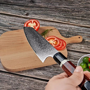 Couteau de chasse professionnel fait main en acier inoxydable avec manche en bois et étui en cuir, personnalisable OEM, garantie de 3 ans - Product Image 4