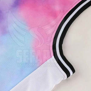 Maillot de basket imprimé tie-dye, maillot de basket de qualité supérieure, maillot de basket à marque privée - Product Image 4