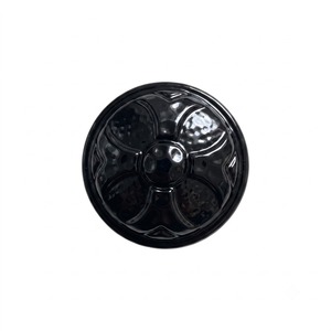 Bouton de tiroir moderne noir en forme de fleur, quincaillerie de meuble en métal, type à insertion par boulon, installation facile, boutons en fonte faits à la main - Product Image 4