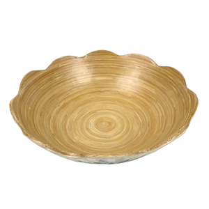 ชามใส่ผลไม้แบบฝังลายดอกไม้หอยเชลล์ทำจากไม้ไผ่สำหรับตกแต่งห้องครัวและงานเลี้ยงในบ้าน - Product Image 3