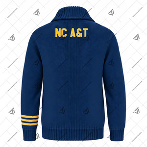 Custom Solid Greek North Carolina A&T State University Knitted Embroidered Double Breasted Shawl Collar <b>Women's</b> <b>Cardigan</b> Sweater - Product Image 3