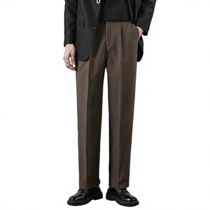 Premium <b>Men's</b> Slim Fit Suit Pants <b>Men's</b> Summer Casual Suit Pants High End Flowing Fit Straight Leg Polyester <b>White</b> <b>Trousers</b>-<b>Men</b> - Product Image 3