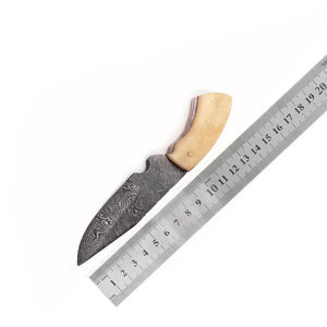 Cuchillo de Caza y Camping de Acero Inoxidable Forjado a Mano de Alta Calidad con Hoja Fija y Mango de Hueso de Camello, Funda Incluida, Compatible con OEM/ODM - Product Image 6