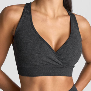 Nouveau soutien-gorge sport léger pour femme, col en V, dos croisé, bretelles réglables, idéal pour l'été et l'entraînement en extérieur - Product Image 5