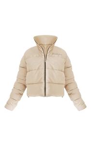 2023 Winter Women's Crop Puffer <b>Jacket</b> with Long Sleeves Solid Bubble Coat Thick Zipper Cotton Filling Women's <b>Bomber</b> <b>Jacket</b> - Product Image 5