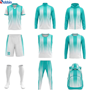 Conjunto de Uniforme de Fútbol de Alta Calidad, Transpirable y Cómodo, Camiseta de Fútbol Sublimada con Degradado Amarillo y Blanco, Pantalones Cortos - Product Image 2