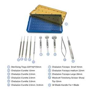 ชุดเครื่องมือผ่าตัดตาไทเทเนียม/สแตนเลสสตีลสำหรับการผ่าตัด Chalazion Curette พร้อมเครื่องมือผ่าตัดตา ได้รับมาตรฐาน CE ISO - Product Image 3