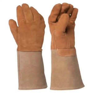 Guantes de Soldador MIG de Cuero Vacuno de Alta Calidad, Doble Palma Reforzada, Guantes de Seguridad Industriales para Soldadura - Product Image 5