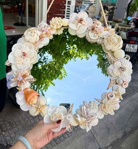 Coastal Seashell Compact <b>Mirror</b> Handmade for Travel Cosmetic Use Beach Resorts Gift Shops Boutique Retail and Decorative Collect - Product Image 6