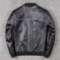 Blouson en cuir véritable et toile pour homme, style vintage, effet vieilli, en cuir de vachette, avec épaules matelassées, pour motard, coupe ajustée, imperméable