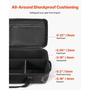 Valigia Trolley per Attrezzatura da Studio, Borsa per Fotocamera con Ruote, Dimensioni 51,57 X 14,37 X 14,96 / 131 X 36,5 X 38 cm - Product Image 5