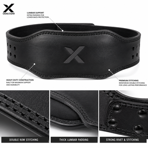 Ceinture de musculation en cuir véritable avec boucle à levier personnalisée – Guide des tailles – Ceinture de levage de poids en cuir de vachette véritable – OEM ODM Marque privée - Product Image 5