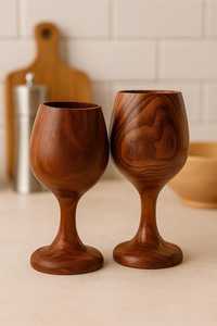 Verre à vin en bois fait main, forme ronde, design traditionnel chinois, capacité de 101 à 200 ml, pour cocktails et fêtes - Product Image 5