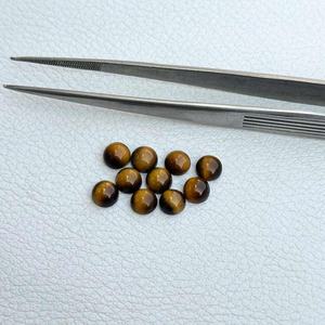 Cabujón redondo liso de ojo de tigre marrón Natural Certificado de 5mm, piedra preciosa suelta pulida a granel, productos hechos a mano de tendencia 2025 - Product Image 2