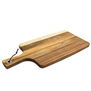 Acacia Wooden Thin Kitchen Cutting Boards with Round Hole Chopping Board for Vegetables Meat Cheese Fruit Food Serving Platter - Product Image 1