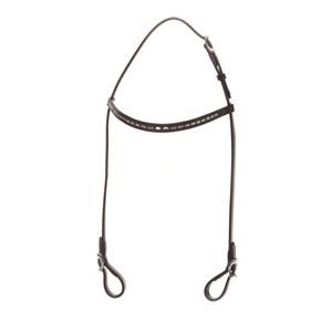 Têtière en cuir islandais de haute qualité, respirante, durable, légère, avec ferrures en laiton, personnalisable, Rub International pour cheval - Product Image 1