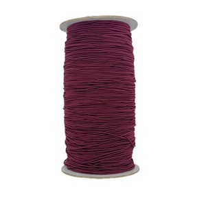 Cordon élastique tressé rouge foncé n°4 de 1,2 mm, 288 yards, 100 % nylon haute ténacité, corde élastique écologique pour textiles de maison et chaussures - Product Image 2