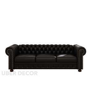 Velorre Wabi-Sabi โซฟาแบบดั้งเดิมหรูหรา3-Seater เชสเตอร์ฟิลด์สำหรับพื้นที่อยู่อาศัยและเลานจ์ - Product Image 2