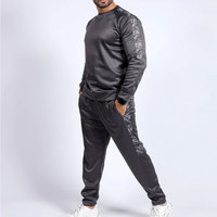 Survêtement de maternité 2 en 1 gris anthracite respirant à rayures, personnalisable avec logo, en polyester, OEM