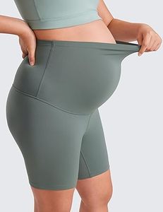 Shorts de yoga et de cyclisme pour femme, unis, sans couture, sexy, de maternité, à compression intégrale au-dessus du ventre, coupe ajustée - Product Image 3