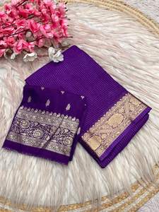 Sari en soie Dola indien, élégant, raffiné, magnifique, fait main, exclusif, avec chemisier ethnique tendance et élégant. - Product Image 4