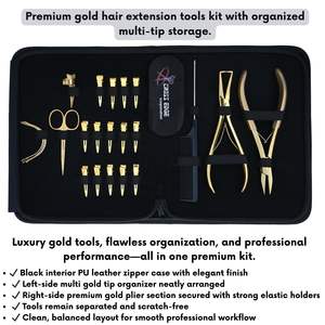 Kit d'outils professionnels pour extensions capillaires avec pinces multifonctions, dissolvant de micro-perles, anneaux de séparation et ciseaux - Product Image 6