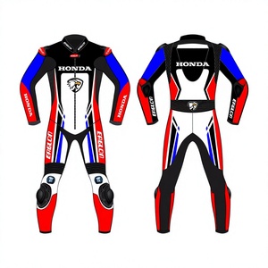 Traje de Motociclismo de Piel de Vacuno/Canguro Zonda GSXR Personalizado para Hombre, Mono de Carreras de Pista, Mono de una Pieza, Impermeable, de Secado Rápido, OEM - Product Image 1