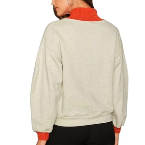 Sudadera con capucha larga personalizada para mujer, anti-bolitas, informal, para entrenamiento, con cuello alto simulado, transpirable, para otoño e invierno - Product Image 2