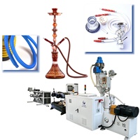 Ligne de production de tuyaux en plastique ondulé à paroi simple en PP, PE, PVC pour chicha et narguilé, avec fonctionnalités uniques et système automatique