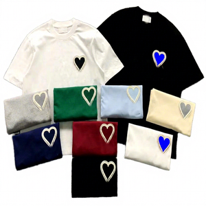 Men's 100% Cotton Regular Fit Regular Sleeve Embroidered Casual O-Neck Solid Color <b>T</b>-<b>Shirt</b> Breathable - Product Image 6