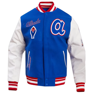 Chaqueta Varsity Personalizada para Hombre, Estilo Béisbol de los Atlanta Braves, con Letras Universitarias, de Lana y Cuero, Diseño 2026 ODM OEM - Product Image 5