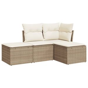 Ensemble de canapés de jardin beige crème - Product Image 2