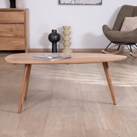 Table basse en forme de bateau style Vandana Golden Spirit, 110 cm, en acacia massif