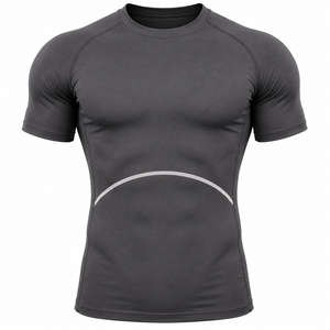Athletic <b>Compression</b> Training <b>Shirt</b> <b>for</b> <b>Men</b> Moisture Wicking Gym Fitness Top Custom Logo Available OEM Manufacturer - Product Image 1