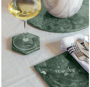 Ensemble de sous-verres hexagonaux en pierre pour table à manger, sous-verres carrés de luxe pour la maison, décoration de cuisine, meilleur sous-verre - Product Image 3