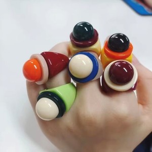 Anillos de acrílico coloridos al por mayor, joyería para mujer, anillos de resina vintage, anillos de dedo hechos a mano por lametierartz - Product Image 6