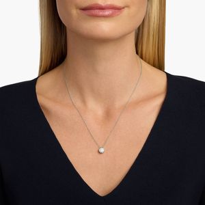Bezel Lab-Grown Diamond Pendant In Yellow Gold - Product Image 2
