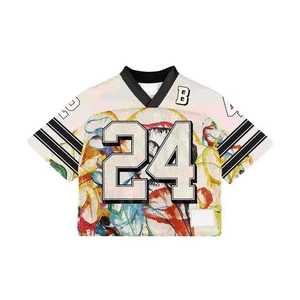 Ensemble de maillots de football américain pour jeunes, style streetwear, impression personnalisée, séchage rapide, maillot de football américain en mesh pour entraînement - Product Image 6