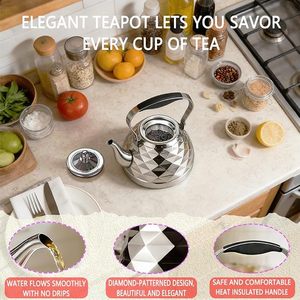 Wholesale Eco-Friendly <b>Stainless</b> <b>Steel</b> Tea Coffee Pot Lid Stylish Serving Kettle Handle Polished Finish Hotel Restaurant Home - Product Image 5