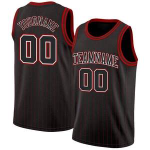 Maillot de basket-ball noir personnalisé, sans manches, en mesh respirant, unisexe adulte, imprimé à l'écran, nom de l'équipe 00, maillots de basket-ball - Product Image 3