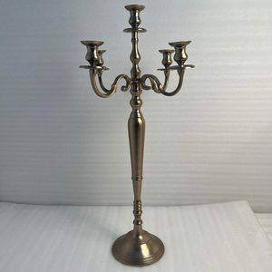Large Metal Gold Candelabra with 5 Candle Arms Set of 3 for Wedding <b>Table</b> <b>Centerpiece</b> and <b>Christmas</b> Decoration - Product Image 6