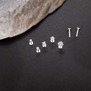 Pragalbh Luxury Minimalist Iced Out Tennis Chain Necklace 925 Sterling <b>Silver</b> Gold Plated Moissanite Stud Unisex Party - Product Image 1