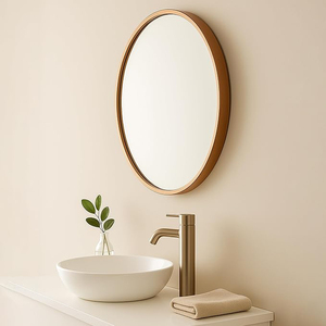 Top Best Export Quality Round Shape Copper Finished Clear Glass Wall Decorative Eco-Friendly <b>Mirror</b> Best Selling Home Living - Product Image 2