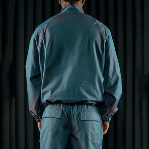 Customized Men's Summer Woven Satin Waterproof Embroidery Quick Dry <b>Jacket</b> Shorts Set <b>Reflective</b> <b>Running</b> Tracksuits High Quality - Product Image 2