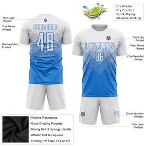 Conjuntos de Uniformes de Fútbol Sublimados Transpirables, Camisetas de Fútbol Personalizadas para Equipos, Verde Blanco, Kit Juvenil para Hombre - Product Image 3