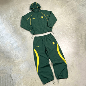 Veste coupe-vent avec logo personnalisé Pantalon de survêtement de haute qualité Veste coupe-vent et pantalon de survêtement Survêtement en nylon avec fermeture éclair - Product Image 1